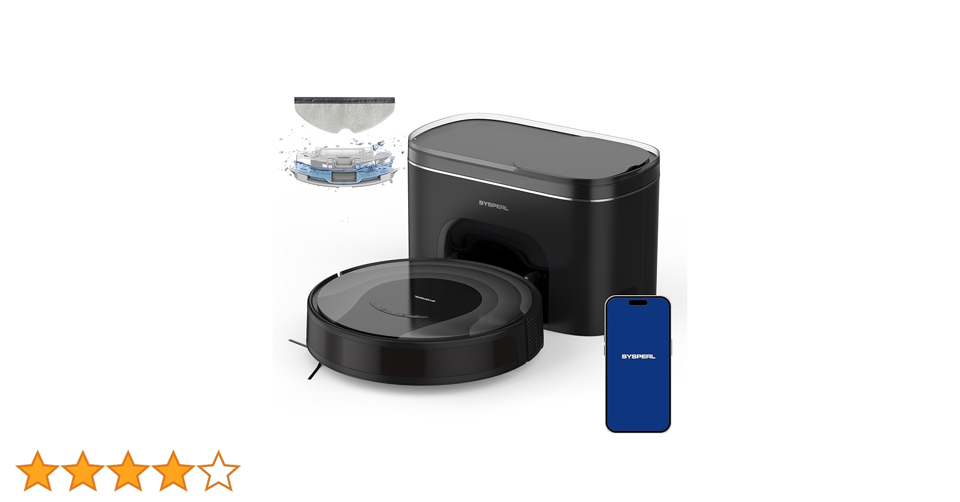 Amazon | SYSPERL Climee ロボット掃除機水拭き両用小型掃除ロボット